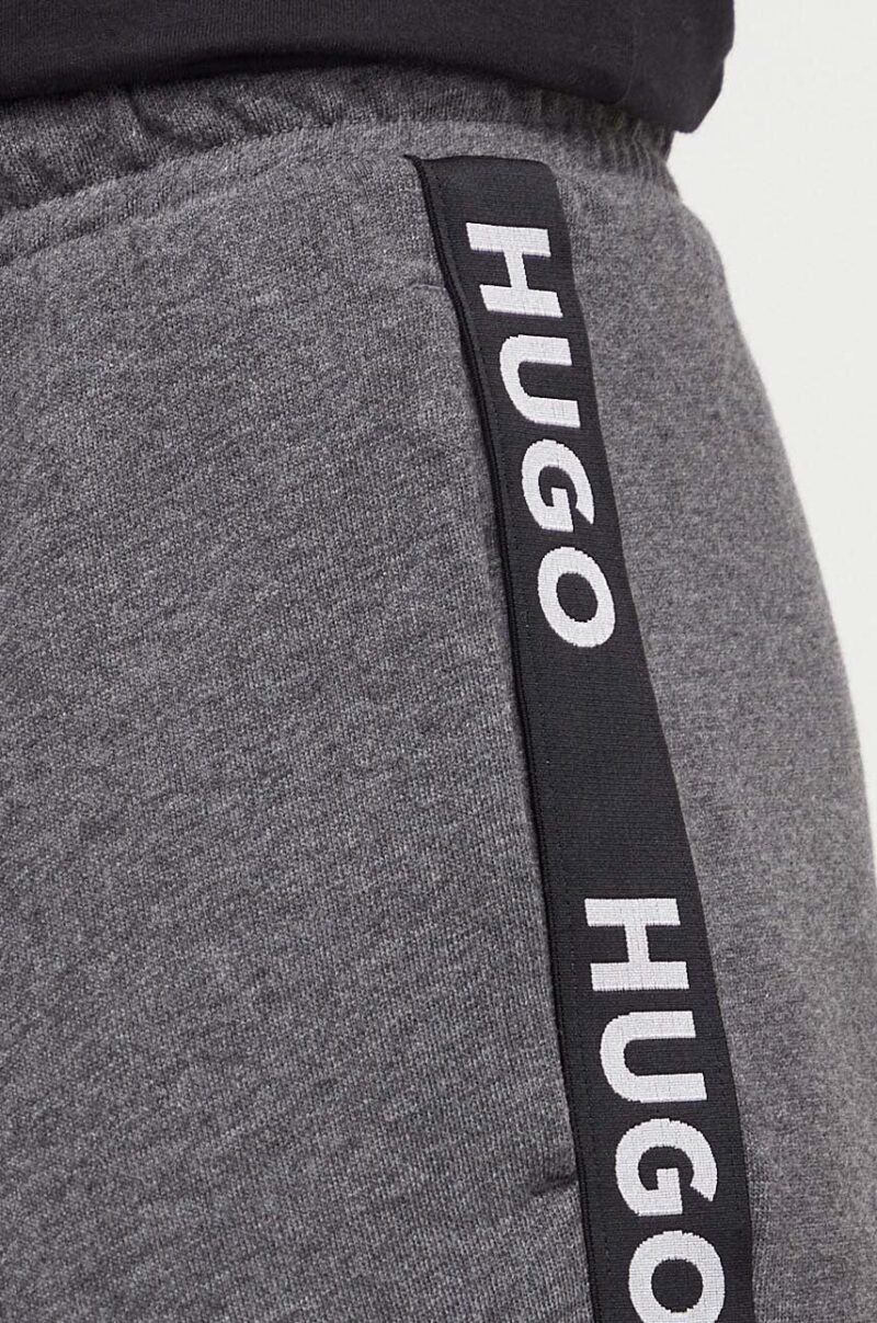 HUGO pantaloni scurți din bumbac lounge culoarea gri 50496996 preţ