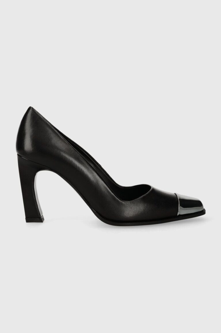 HUGO pantofi de piele Tarah culoarea negru