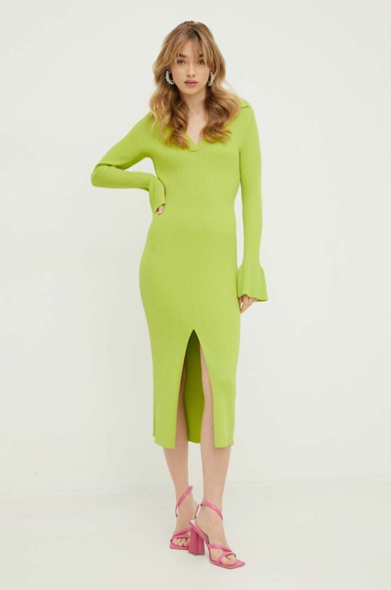 HUGO rochie culoarea verde