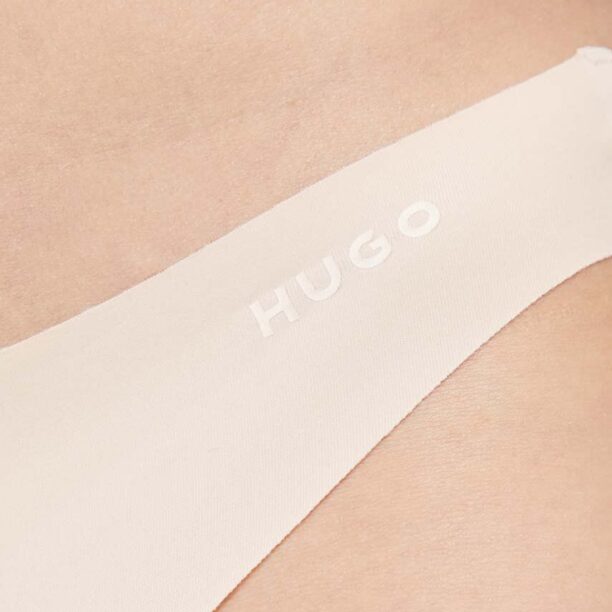 HUGO tanga 3-pack culoarea bej 50492489 preţ