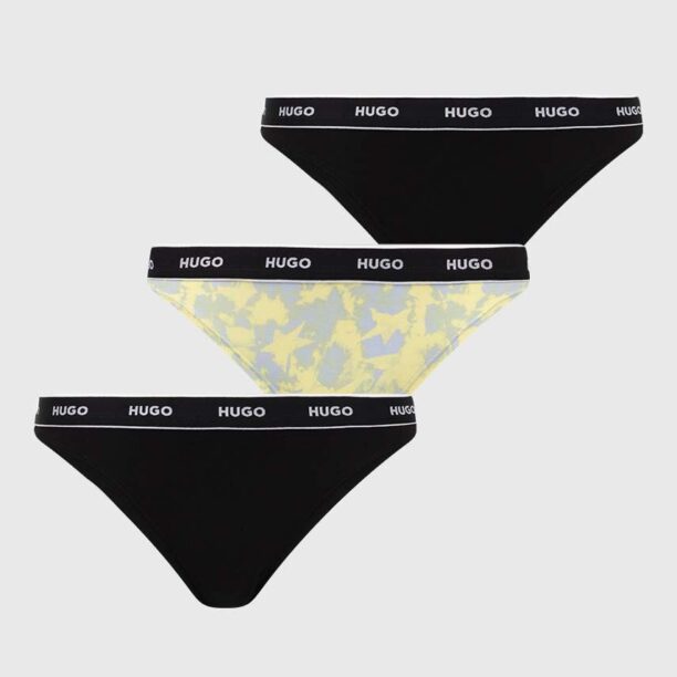 HUGO tanga 3-pack culoarea galben 50495870