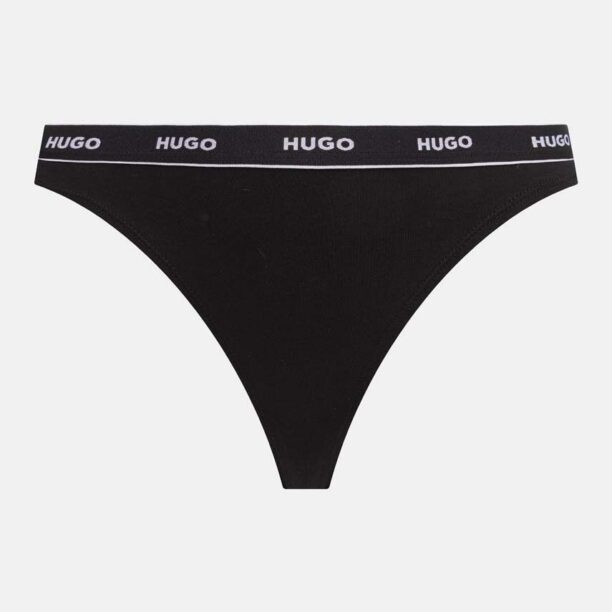 HUGO tanga 3-pack culoarea negru preţ