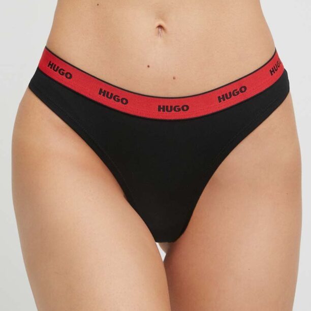 HUGO tanga 3-pack culoarea negru 50480150