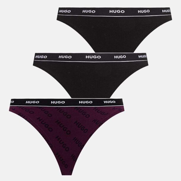 HUGO tanga 3-pack culoarea negru