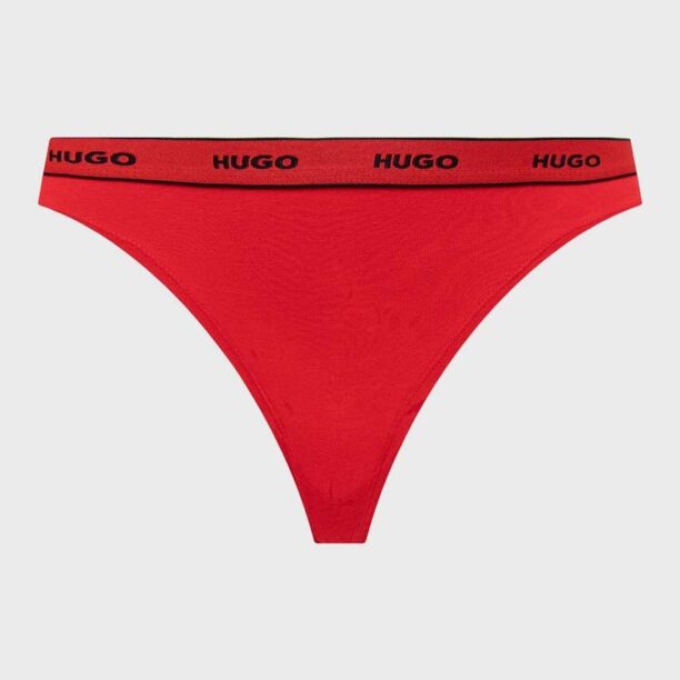 HUGO tanga 3-pack culoarea roșu 50480150 preţ