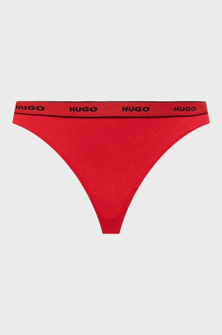 HUGO tanga 3-pack culoarea roșu 50480150 preţ