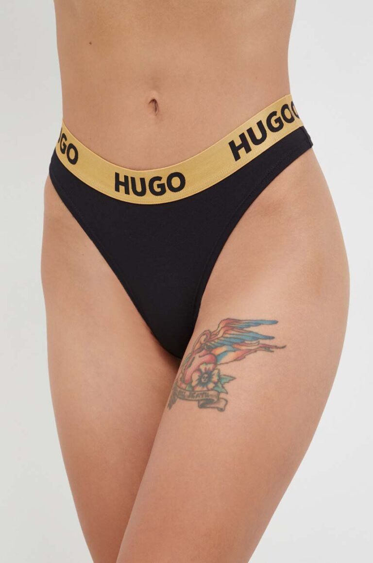 HUGO tanga culoarea negru 50480166