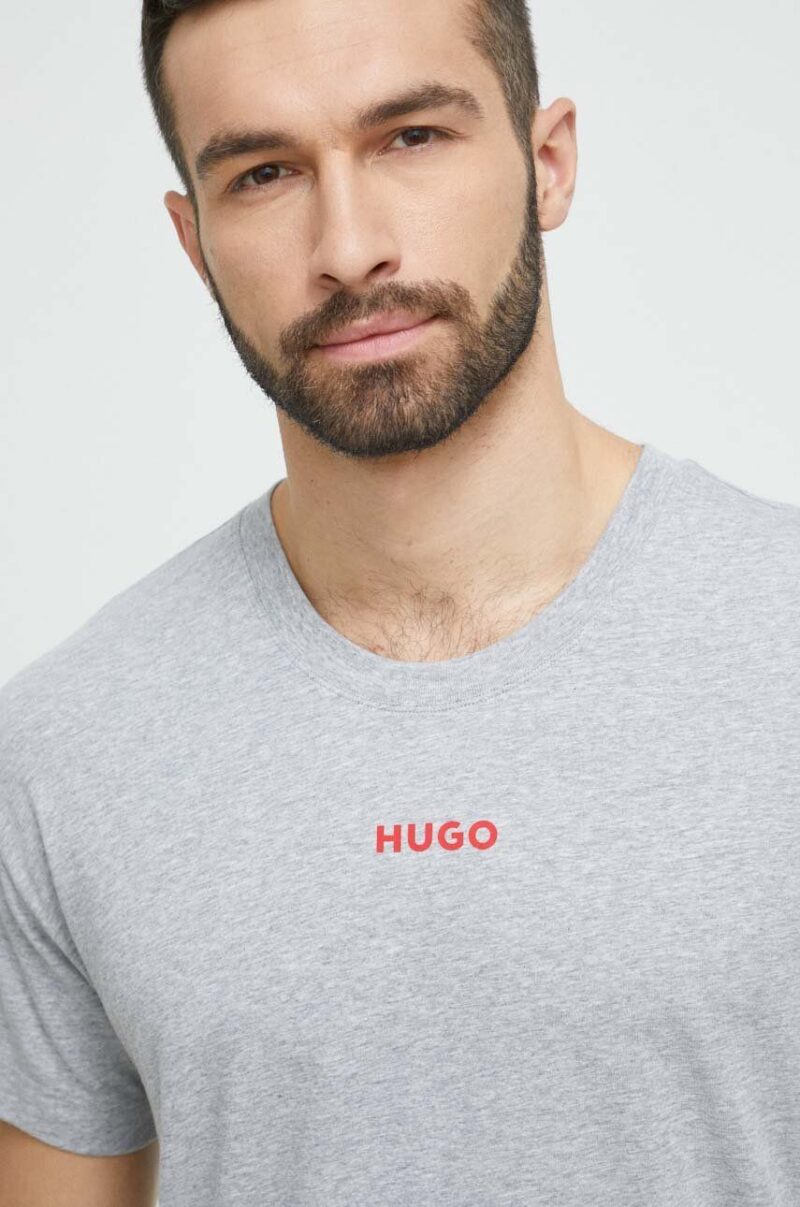 HUGO tricou de pijama culoarea gri