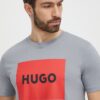 HUGO tricou din bumbac culoarea gri