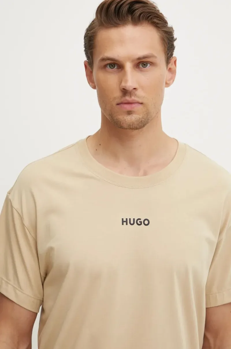 HUGO tricou lounge culoarea bej