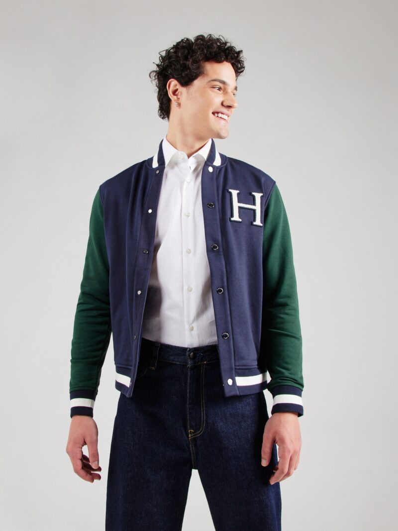 Hackett London Hanorac  bleumarin / verde / alb