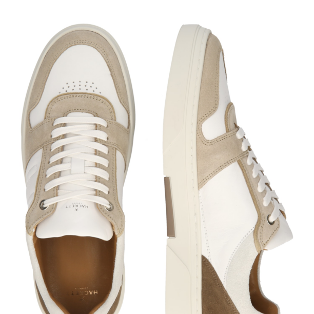 Hackett London Sneaker low  nisipiu / maro / alb