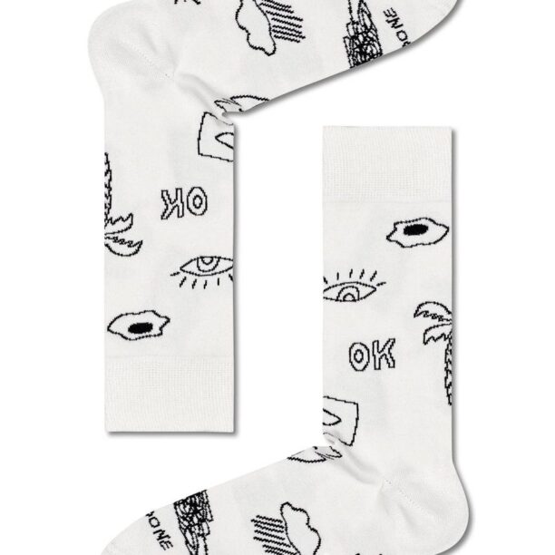 Happy Socks Șosete Black And White (4-Pack) bărbați preţ