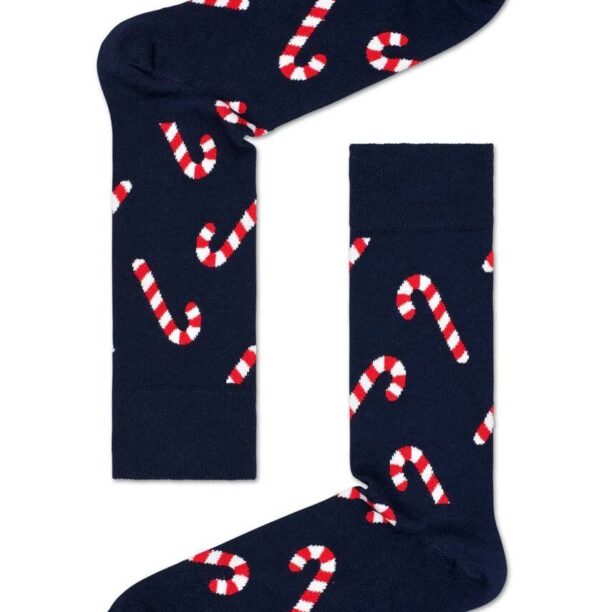 Happy Socks sosete Candy Cane Sock culoarea albastru marin