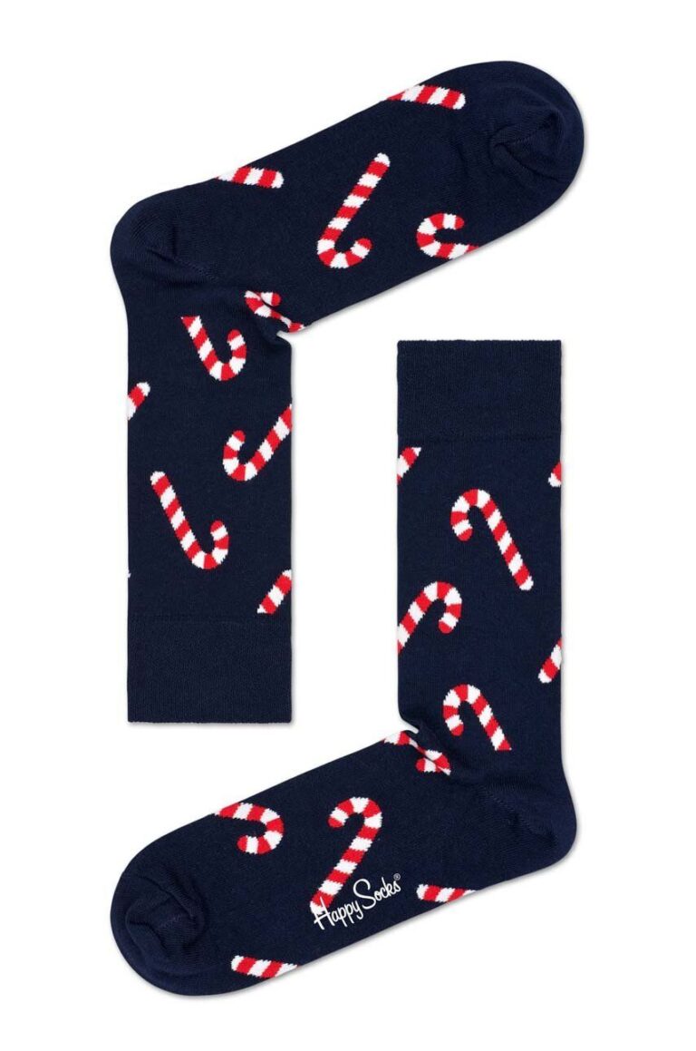 Happy Socks sosete Candy Cane Sock culoarea albastru marin