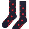 Happy Socks sosete Heart Sock culoarea albastru marin