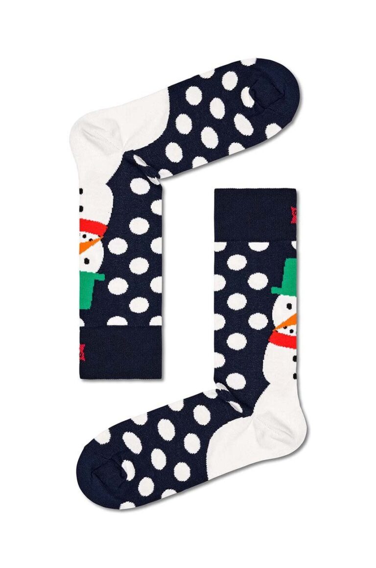 Happy Socks sosete Jumbo Snowman Sock culoarea albastru marin