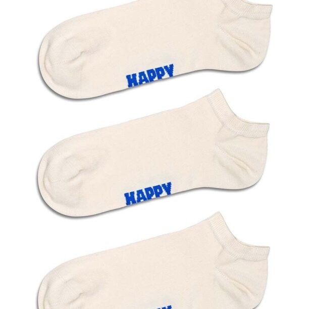 Happy Socks sosete Solid Low 3-pack culoarea alb