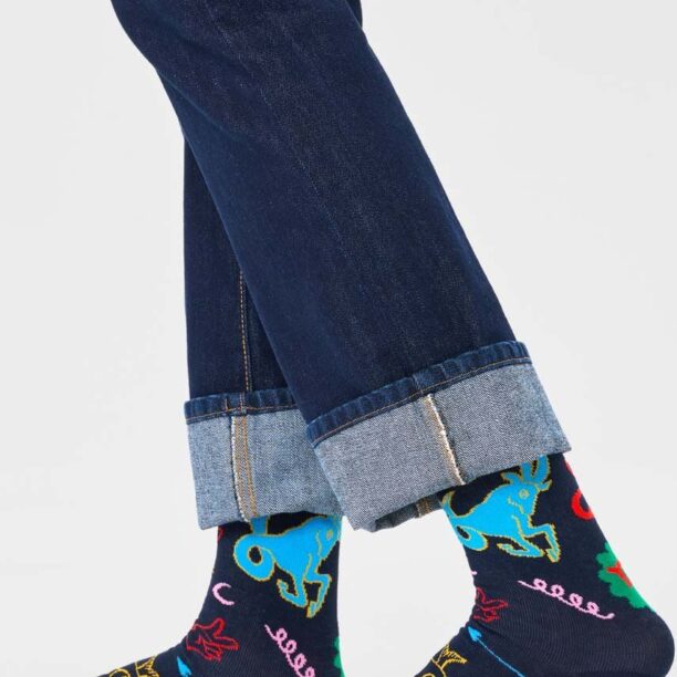 Happy Socks sosete Zodiac Capricorn culoarea albastru marin preţ