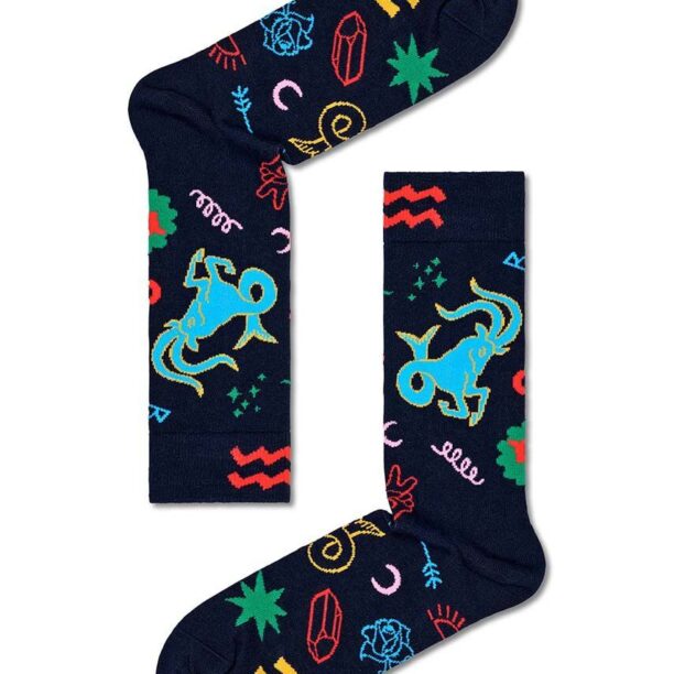 Happy Socks sosete Zodiac Capricorn culoarea albastru marin