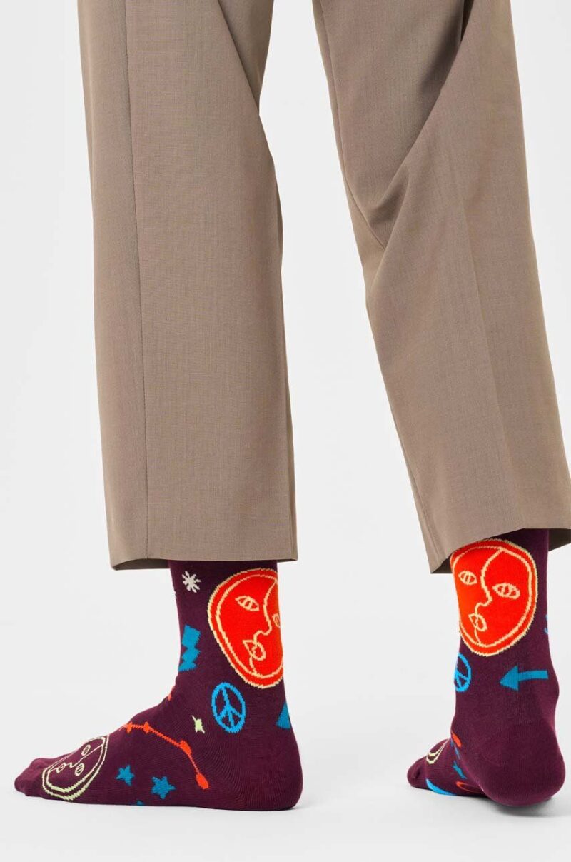 Happy Socks sosete Zodiac Gemini culoarea bordo preţ