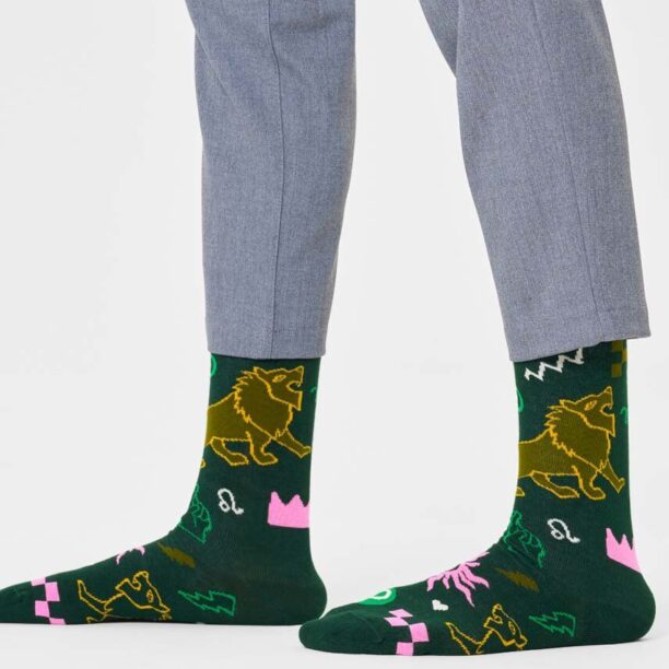 Happy Socks sosete Zodiac Leo culoarea verde preţ