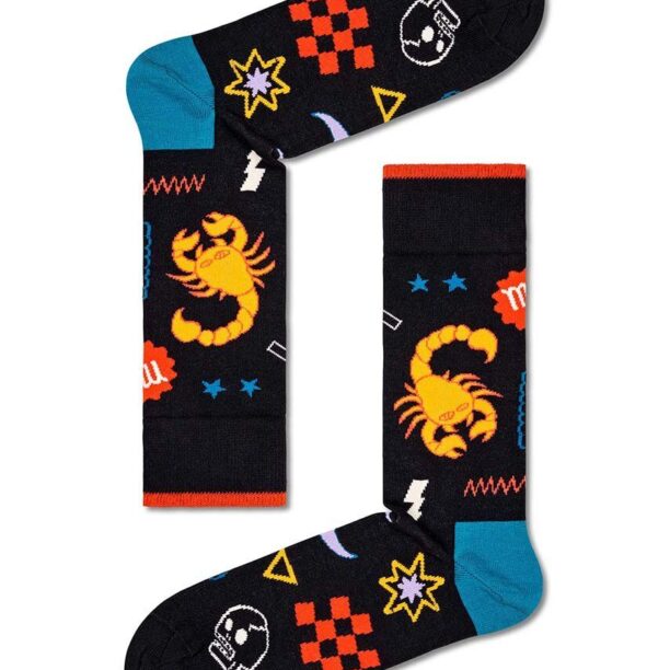 Happy Socks sosete Zodiac Scorpio culoarea negru