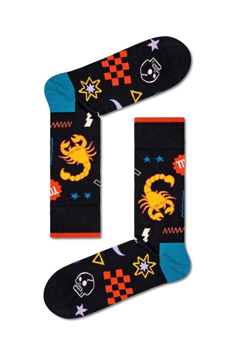 Happy Socks sosete Zodiac Scorpio culoarea negru