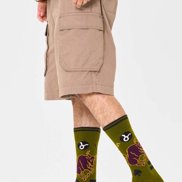 Happy Socks sosete Zodiac Taurus culoarea verde preţ