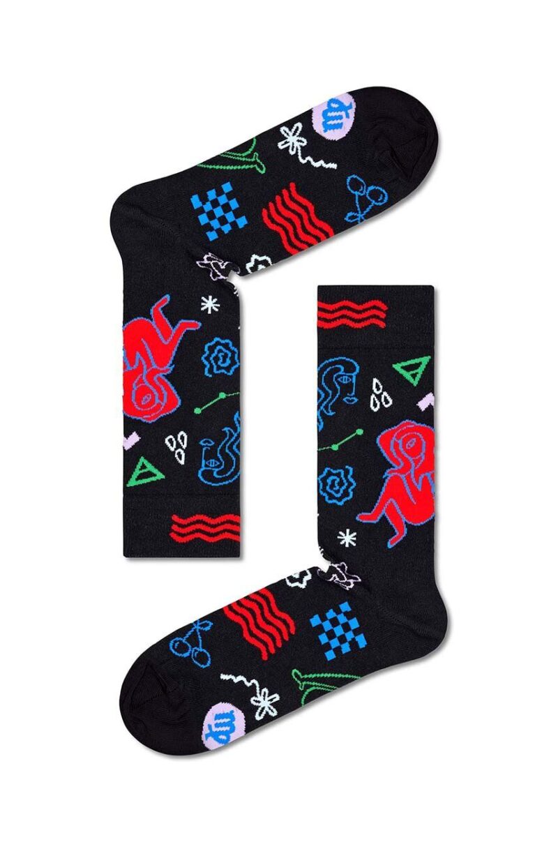 Happy Socks sosete Zodiac Virgo culoarea negru