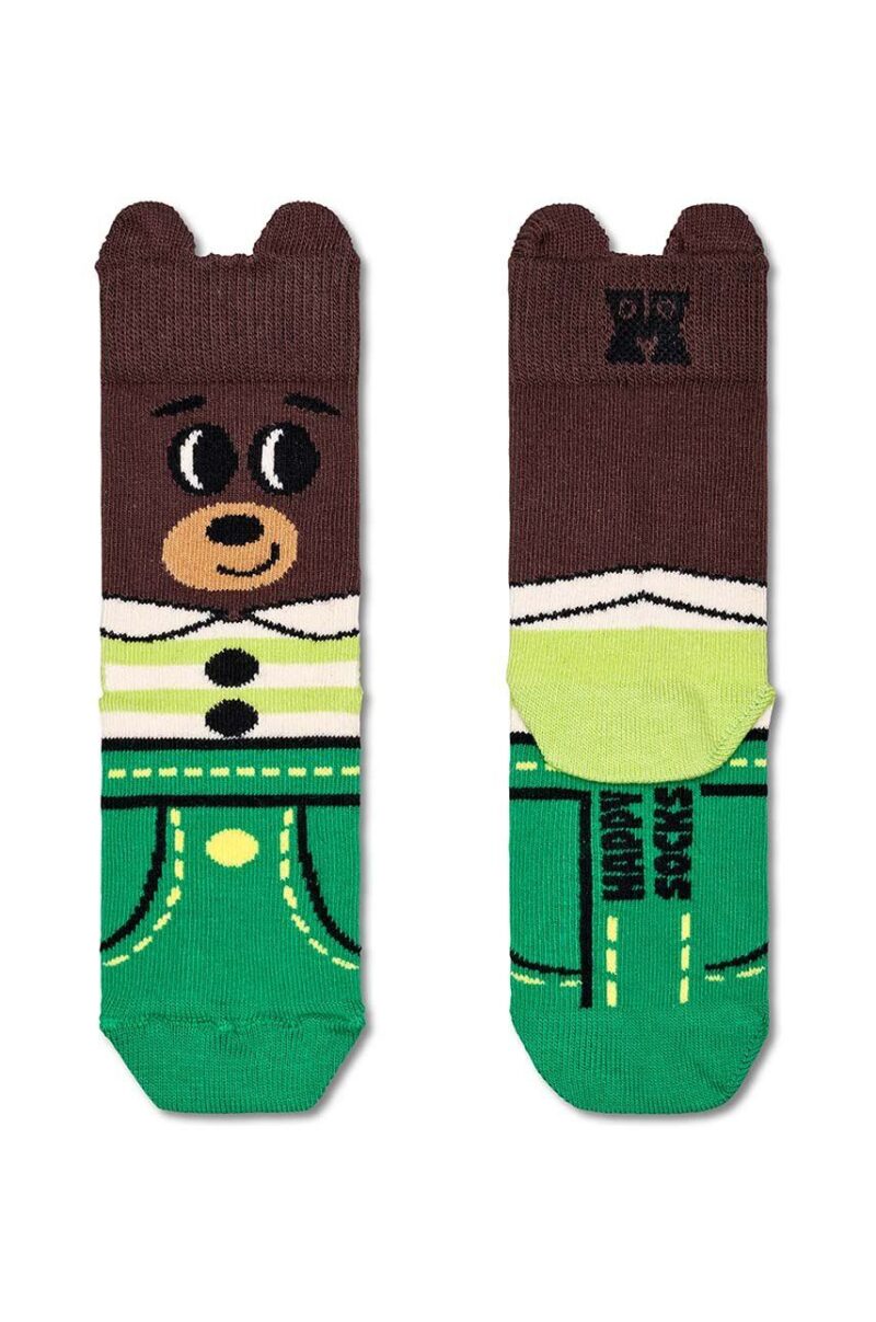 Happy Socks sosete copii Kids Bear Sock culoarea maro