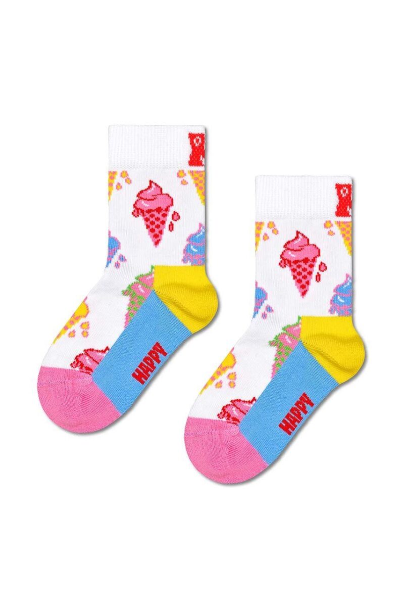 Happy Socks sosete copii Kids Ice Cream Sock culoarea alb