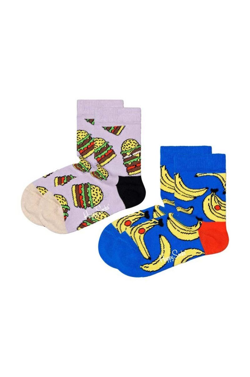 Happy Socks sosete copii Kids Lunchtime 2-pack