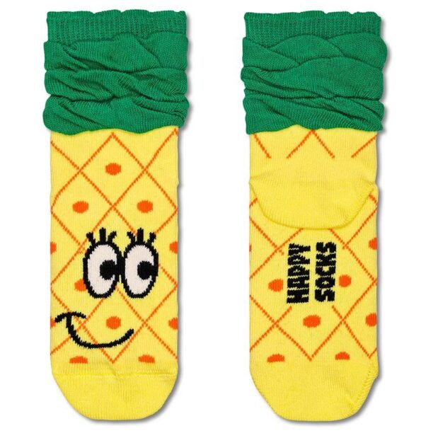 Happy Socks sosete copii Kids Pineapple Sock culoarea galben