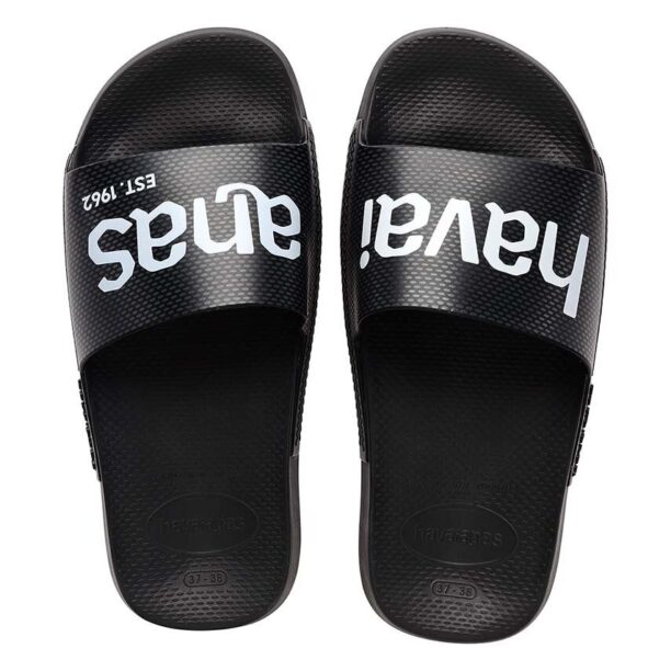 Havaianas papuci SLIDE CLASSIC LOGOMANIA culoarea negru