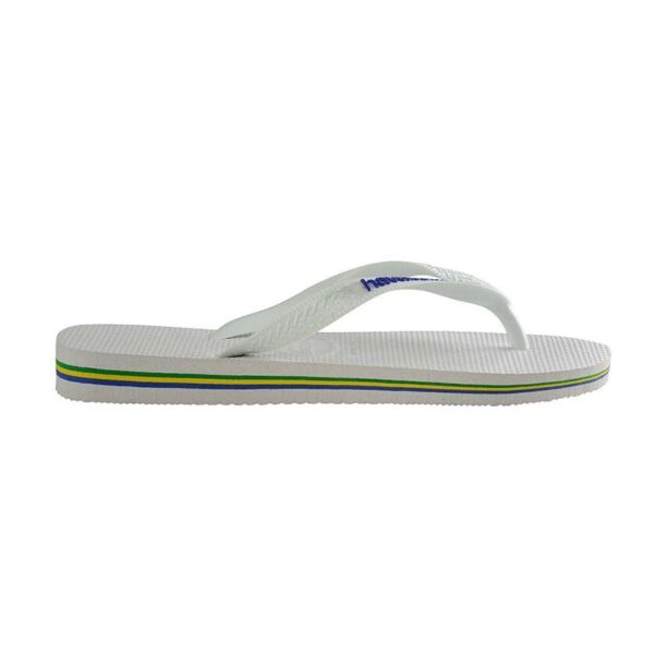 Havaianas slapi copii BRASIL LOGO culoarea alb preţ