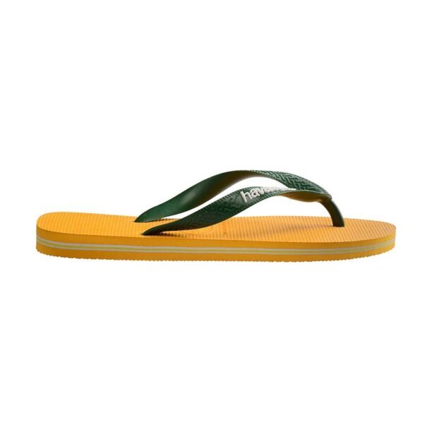 Havaianas slapi copii BRASIL LOGO culoarea galben preţ