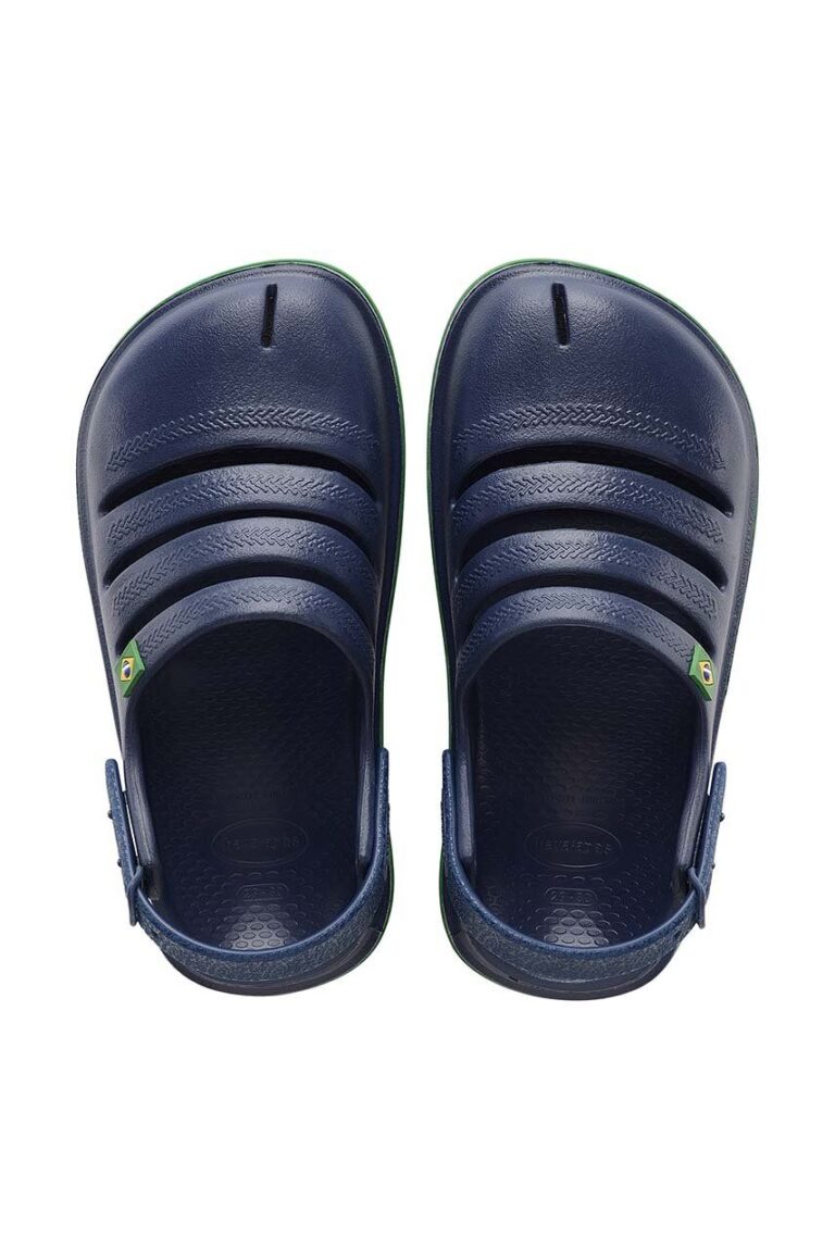 Havaianas slapi copii KIDS CLOG BRASIL culoarea albastru marin