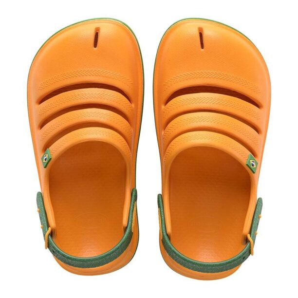 Havaianas slapi copii KIDS CLOG BRASILP culoarea portocaliu