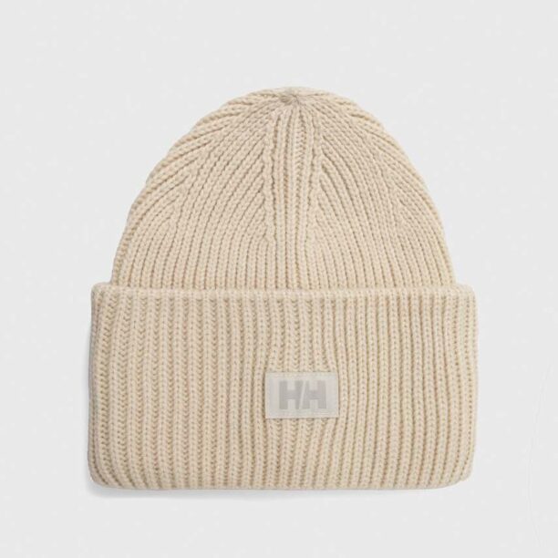 Helly Hansen căciulă HH RIB BEANIE culoarea bej