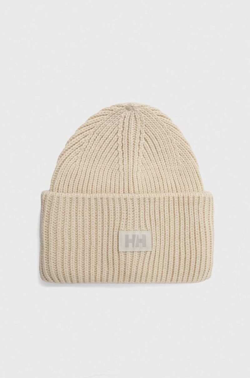 Helly Hansen căciulă HH RIB BEANIE culoarea bej