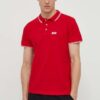 Helly Hansen polo de bumbac culoarea rosu