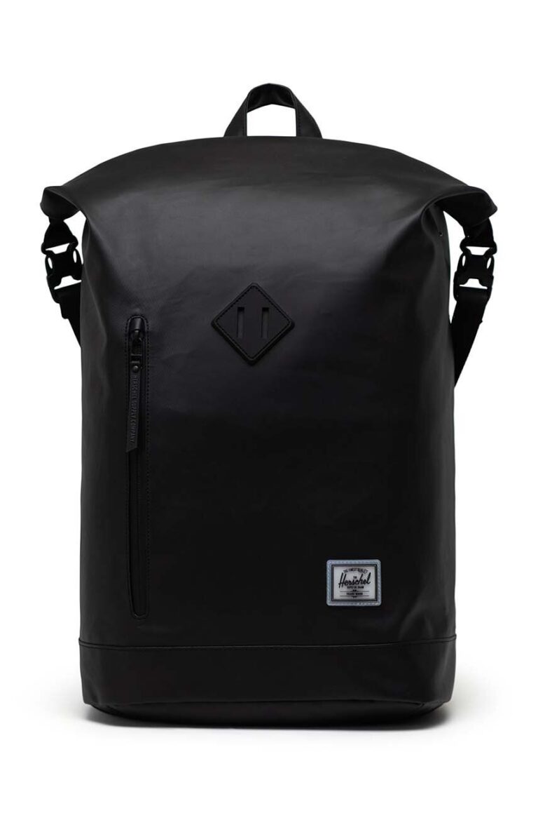 Herschel rucsac Roll Top Backpack culoarea negru