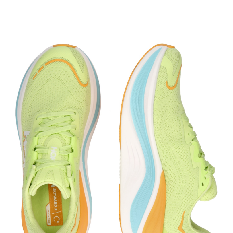Hoka One One Sneaker de alergat 'SKYWARD X'  verde deschis / portocaliu / alb