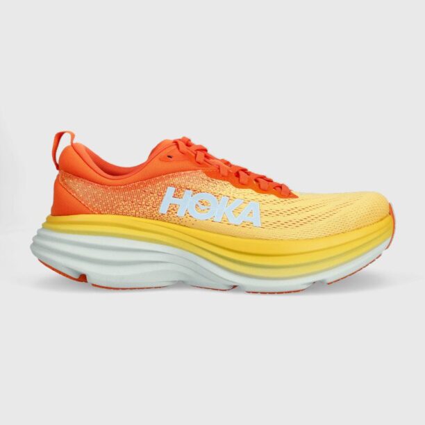 Hoka One One pantofi de alergat Bondi 8 culoarea portocaliu