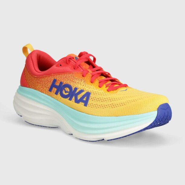 Hoka One One pantofi de alergat Bondi 8 culoarea portocaliu