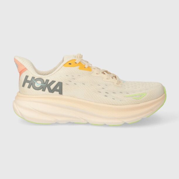 Hoka One One pantofi de alergat Clifton 9 culoarea bej