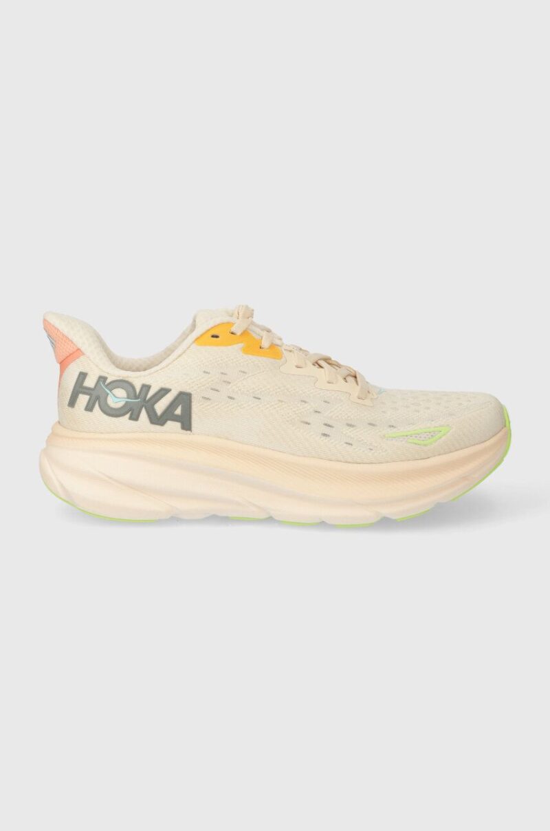 Hoka One One pantofi de alergat Clifton 9 culoarea bej