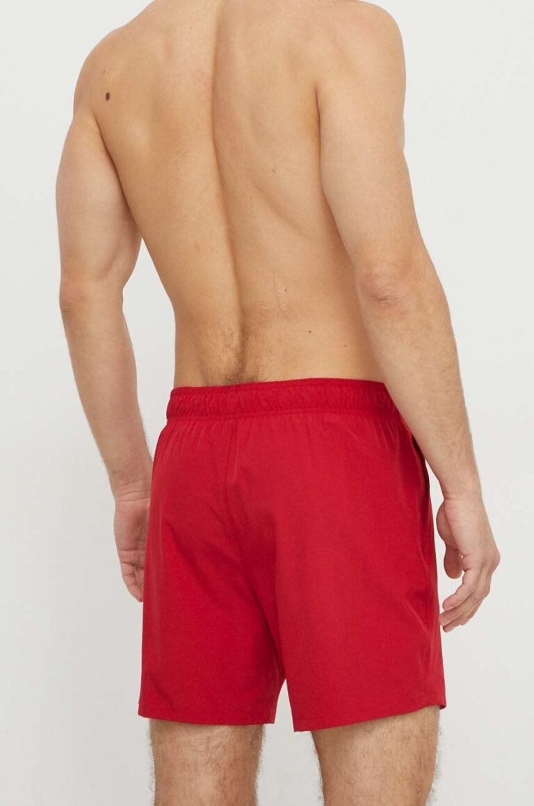 Hollister Co. pantaloni scurti de baie culoarea rosu preţ