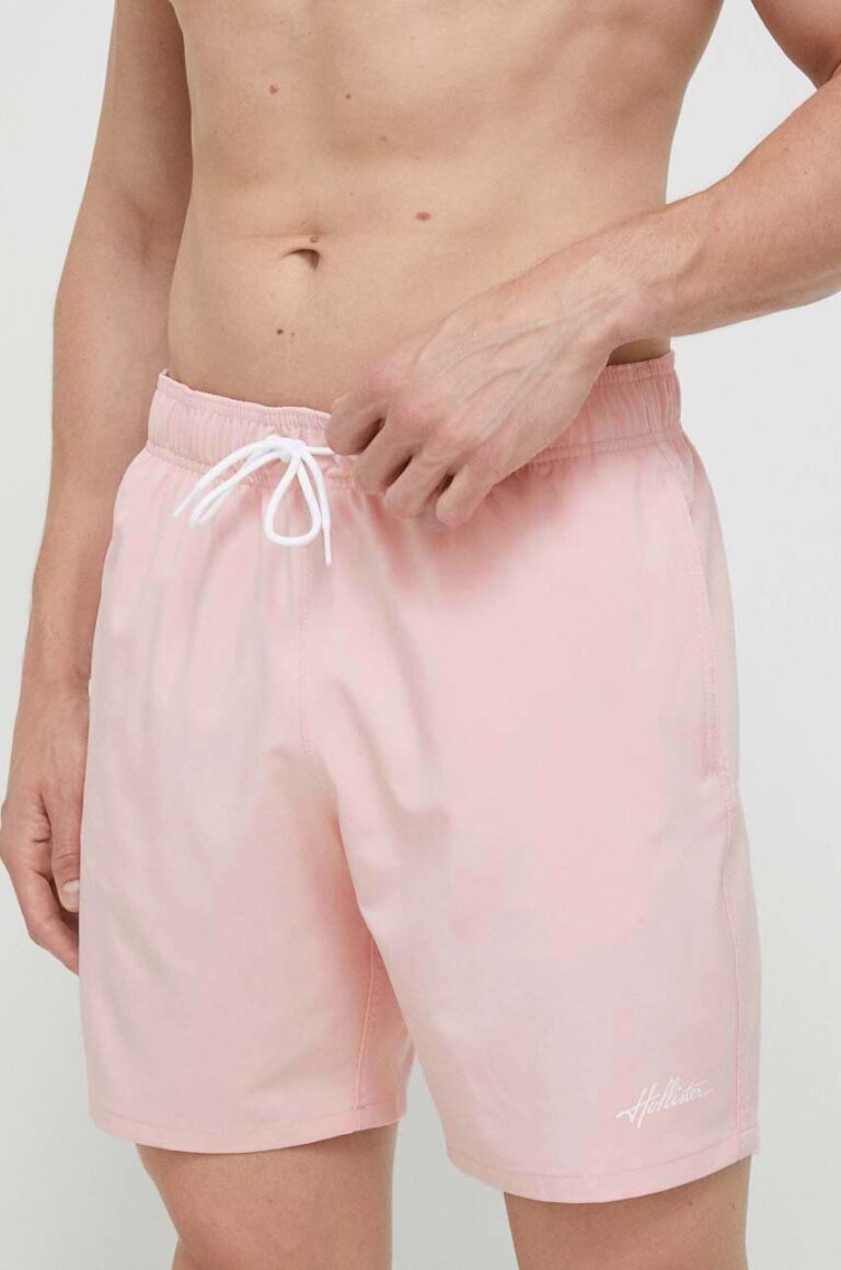 Hollister Co. pantaloni scurti de baie culoarea roz